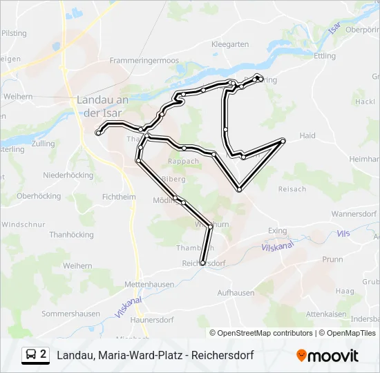 2 Bus Line Map