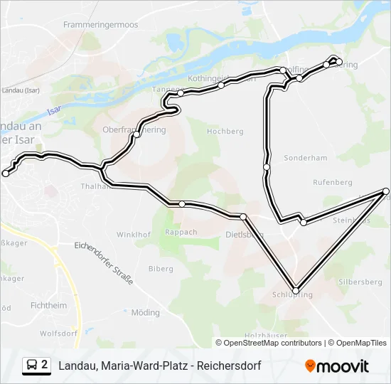 2 Bus Line Map