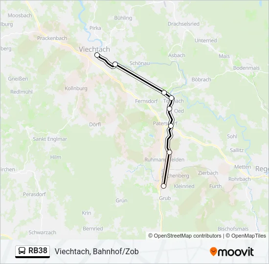 RB38 Bus Line Map