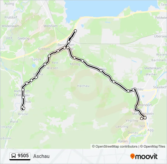 9505 Bus Line Map