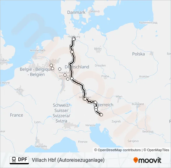 DPF Train Line Map