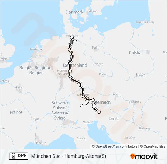 DPF Train Line Map