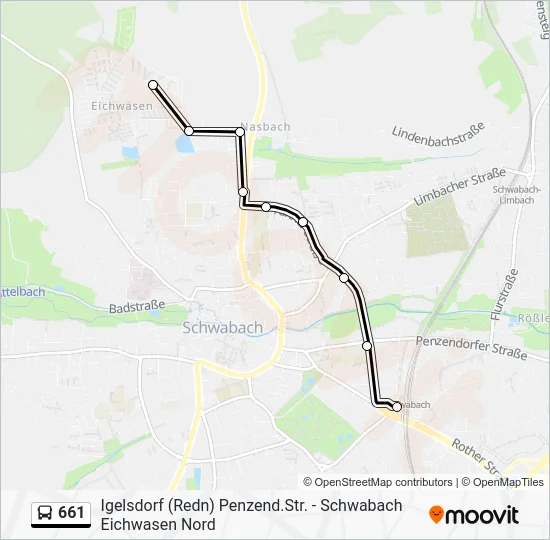 Автобус 661: карта маршрута