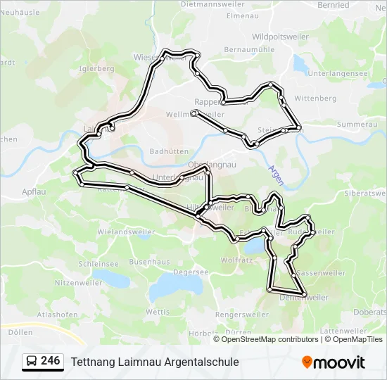 Автобус 246: карта маршрута