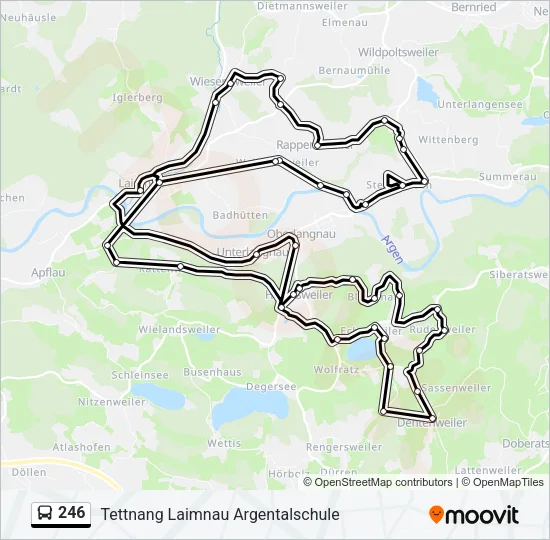 Автобус 246: карта маршрута