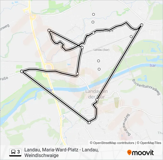 Автобус 3: карта маршрута