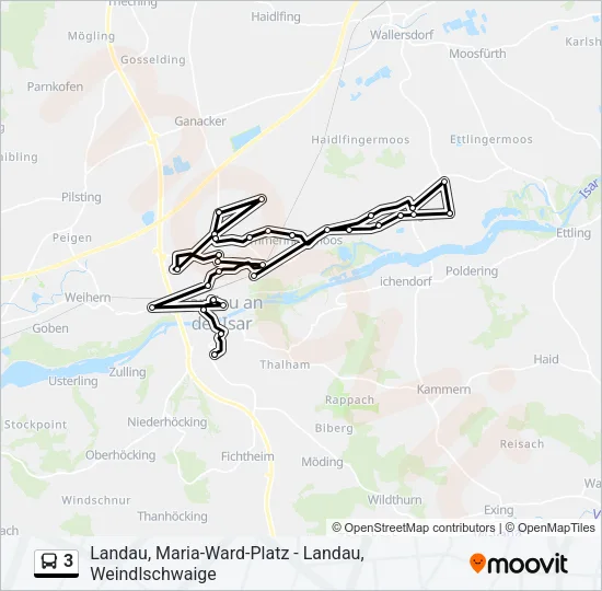 3 Bus Line Map