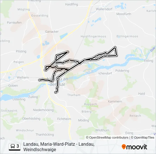 3 Bus Line Map