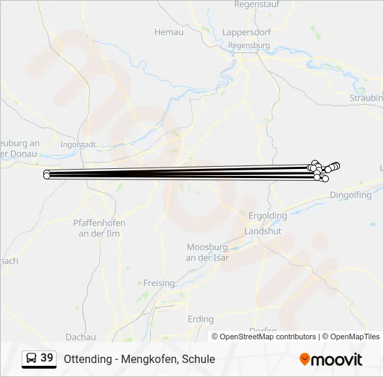 Автобус 39: карта маршрута