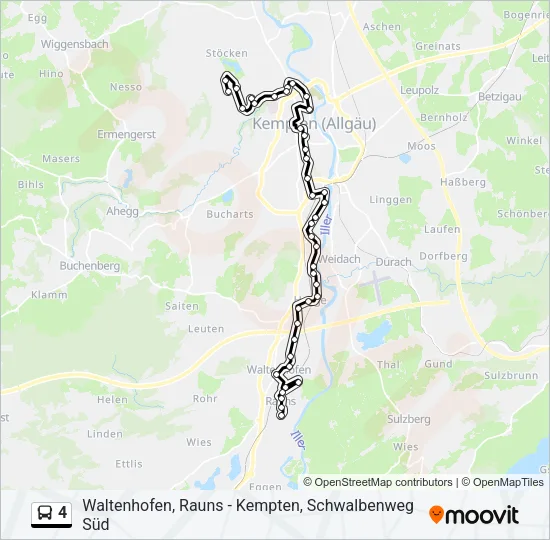 4 Bus Line Map