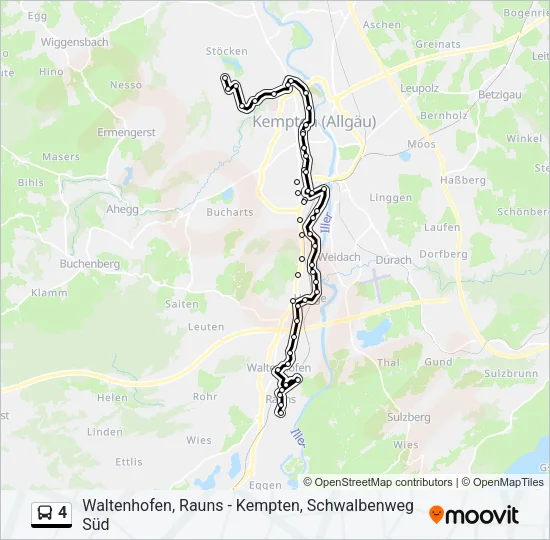 4 Bus Line Map