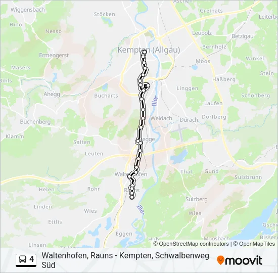 4 Bus Line Map