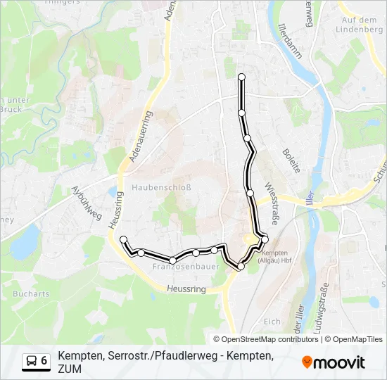 6 Bus Line Map