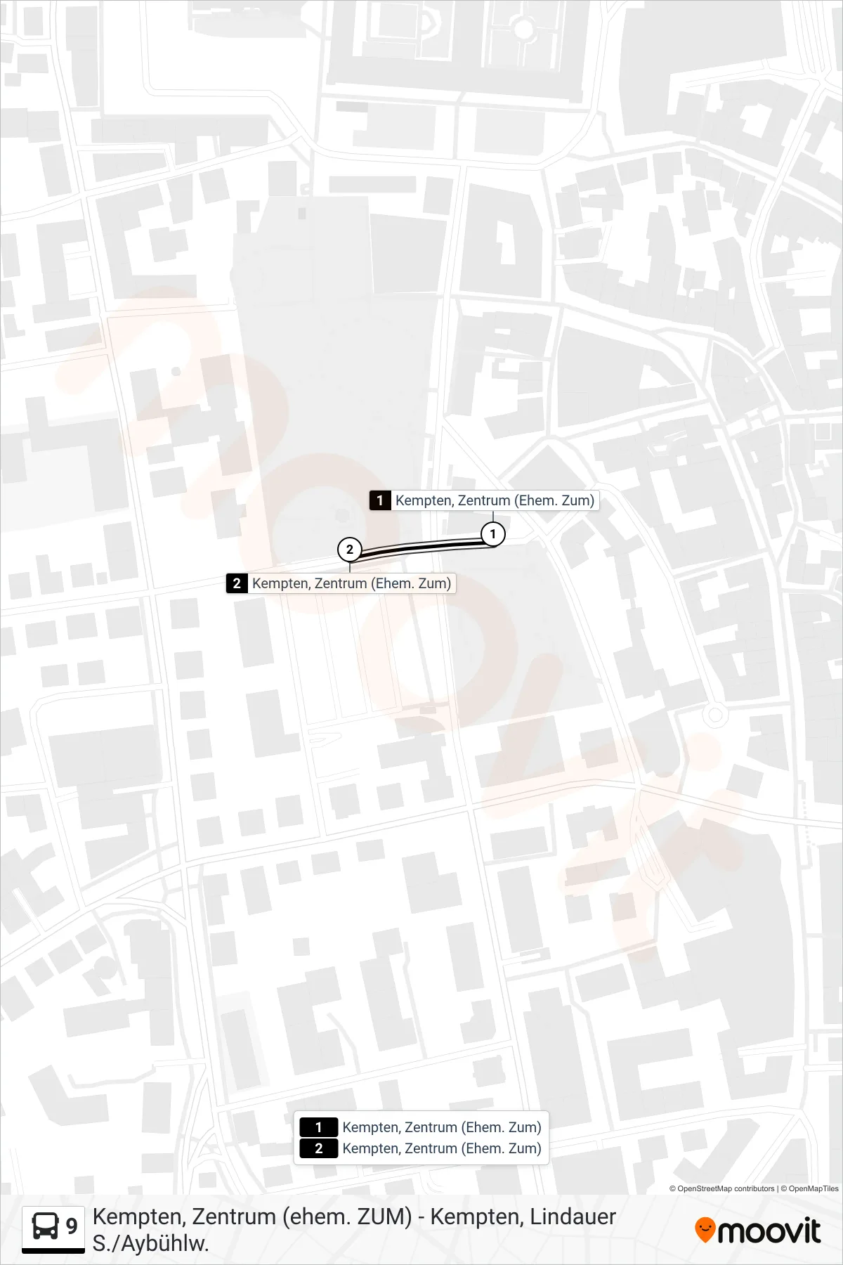 Linie 9 (Bus) Richtung Haslach Bus | Www | Mobilität: Route und Haltestellen auf der Karte