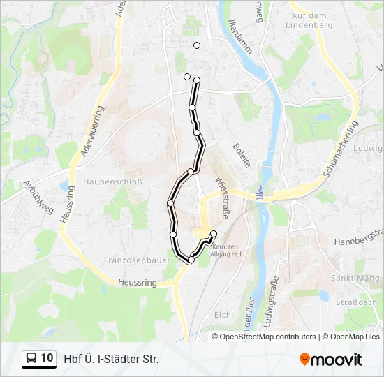 10 Bus Line Map
