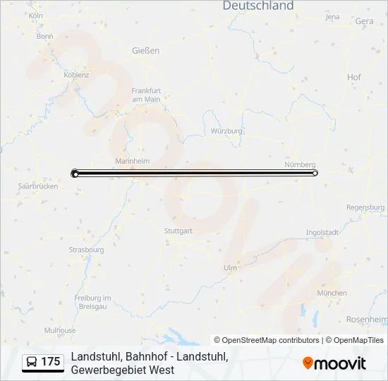175 Bus Line Map