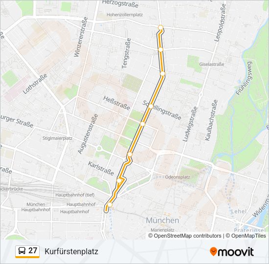 Автобус 27: карта маршрута