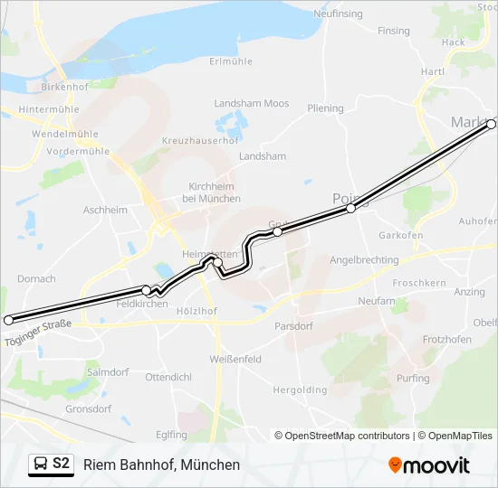 S2 Bus Line Map