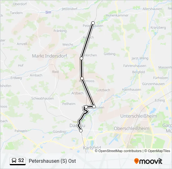 S2 Bus Line Map