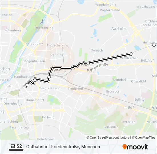 S2 Bus Line Map
