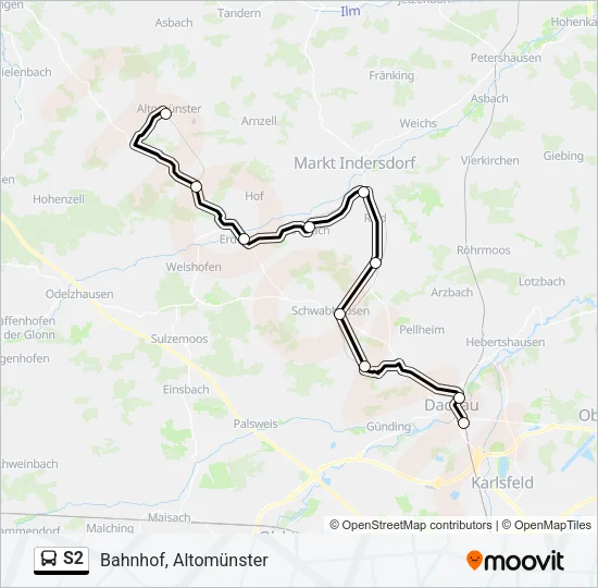 S2 Bus Line Map
