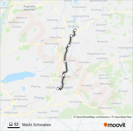 S2 Bus Line Map