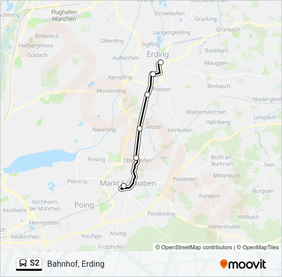 S2 Bus Line Map