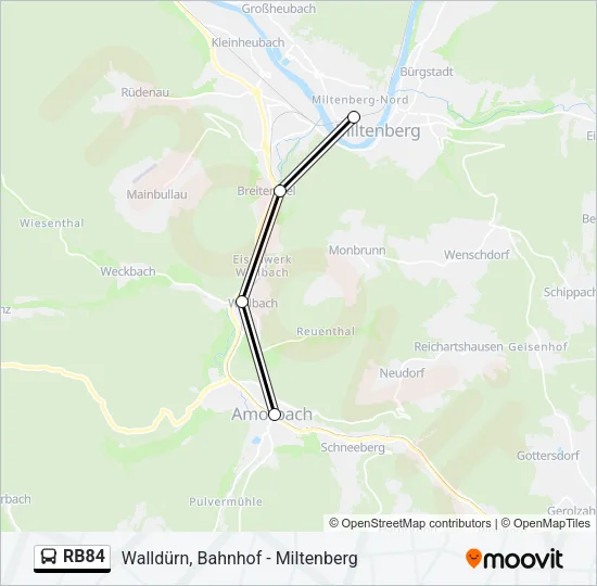RB84 Bus Line Map