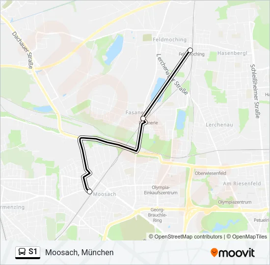 S1 Bus Line Map