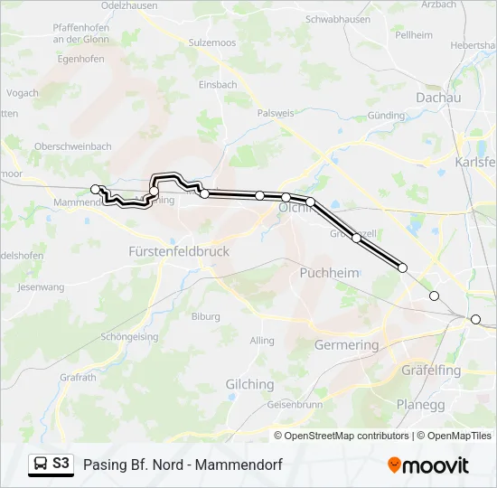 S3 Bus Line Map