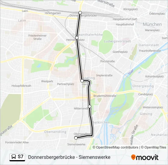 S7 Bus Line Map