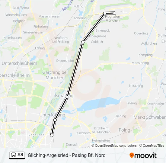 S8 Bus Line Map