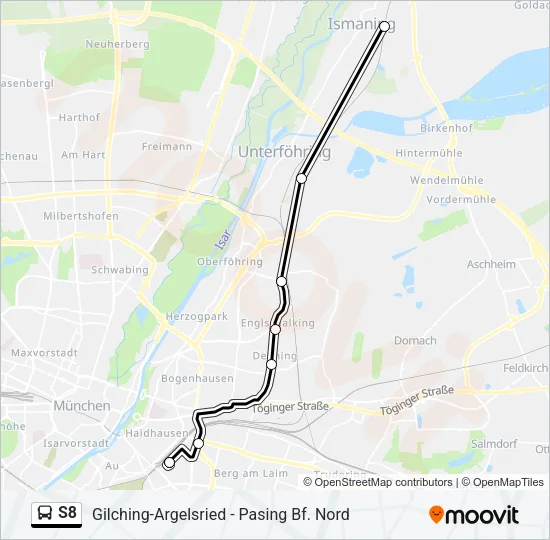 S8 Bus Line Map