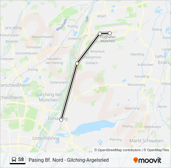 S8 Bus Line Map