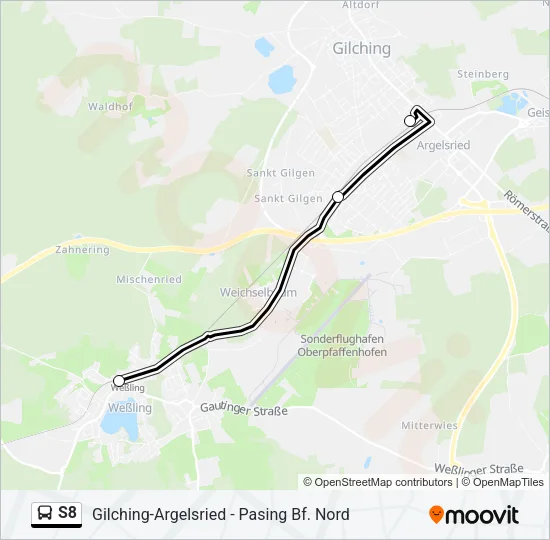 S8 Bus Line Map