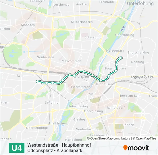 Метро U4: карта маршрута