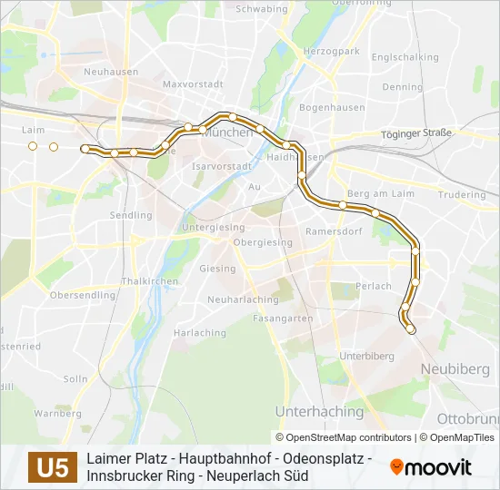 U5 Subway Line Map