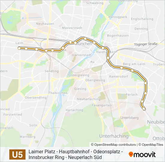 U5 Subway Line Map