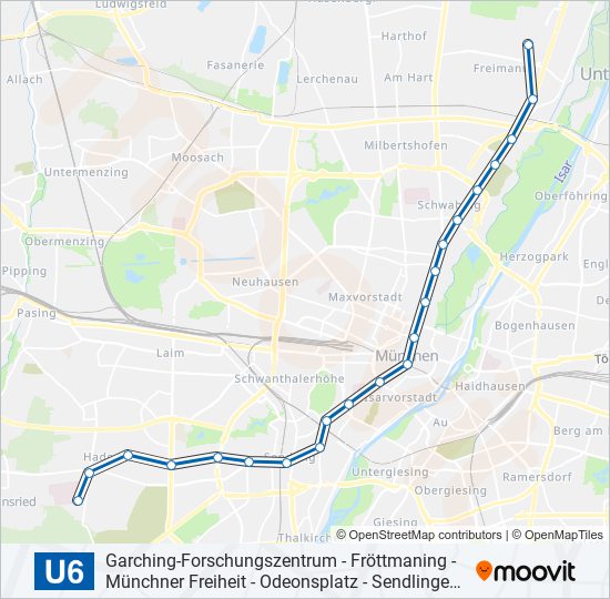 U-Bahnlinie U6 Karte