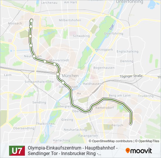 U-Bahnlinie U7 Karte