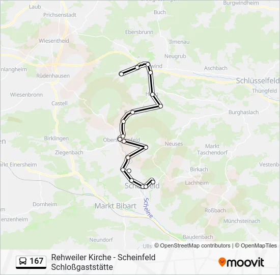 Автобус 167: карта маршрута