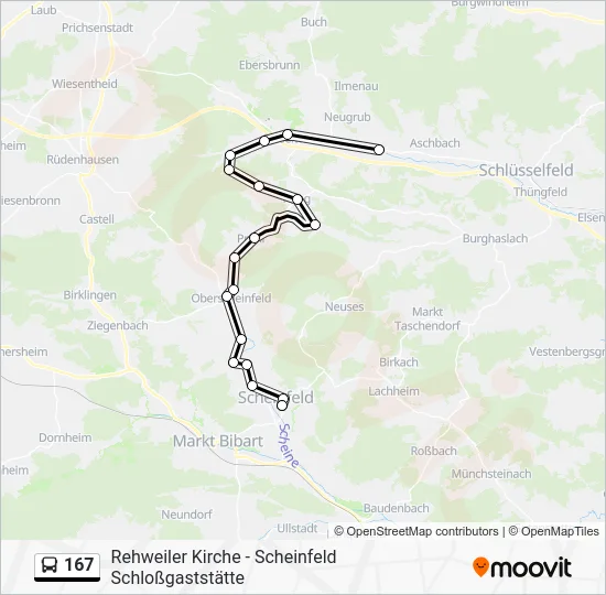 Автобус 167: карта маршрута