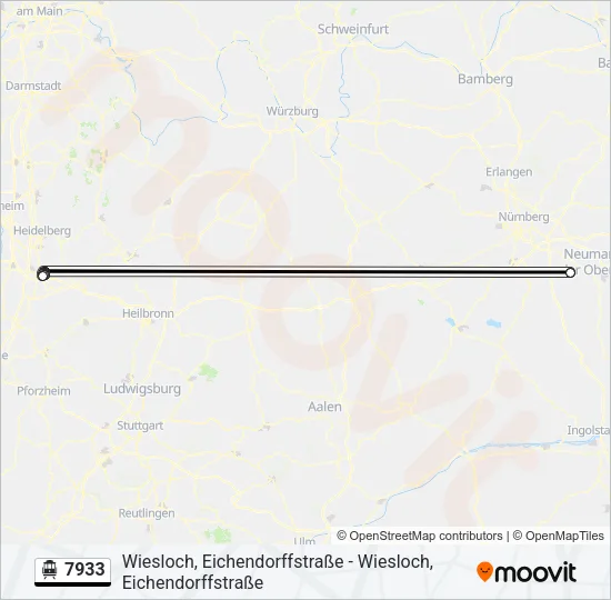 S-Bahn 7933: карта маршрута