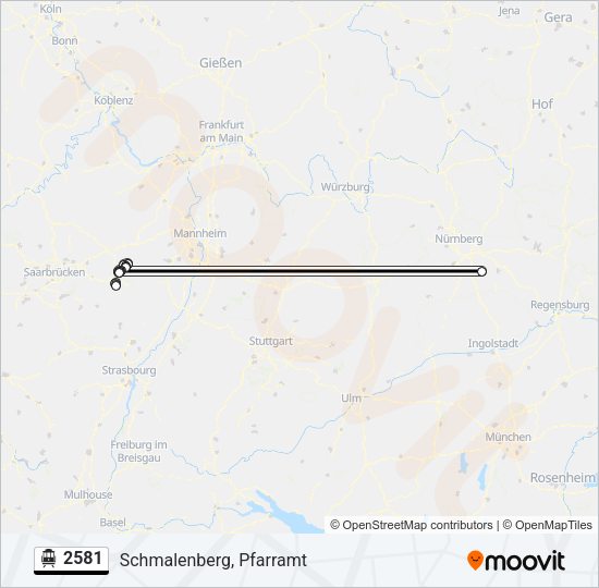 S-Bahn 2581: карта маршрута
