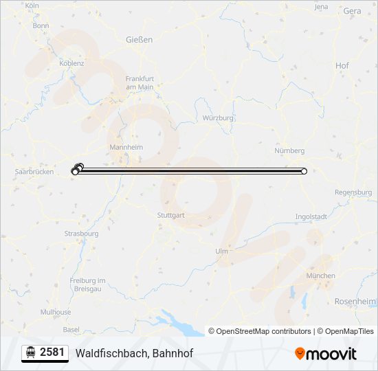 S-Bahn 2581: карта маршрута