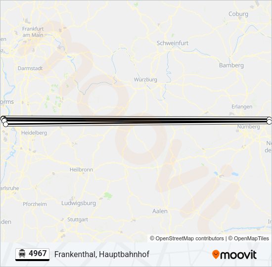 S-Bahn 4967: карта маршрута