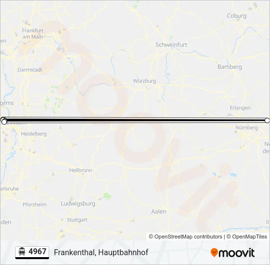 S-Bahn 4967: карта маршрута