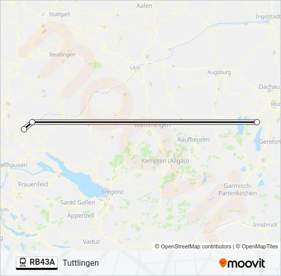 RB43A Train Line Map