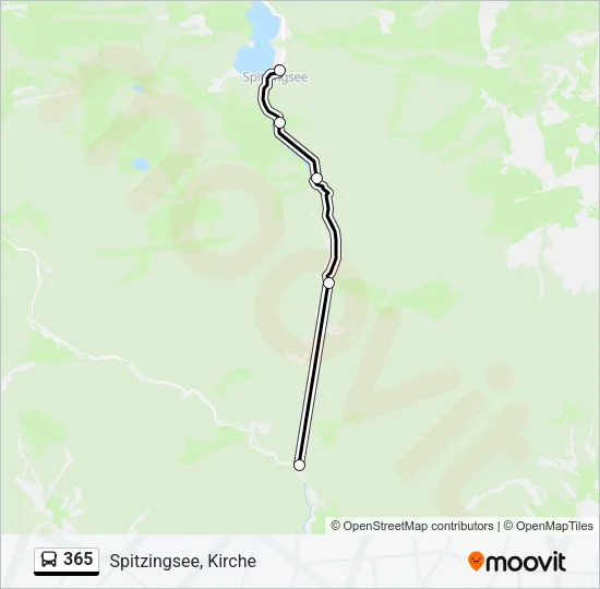 Автобус 365: карта маршрута