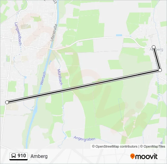 Автобус 910: карта маршрута
